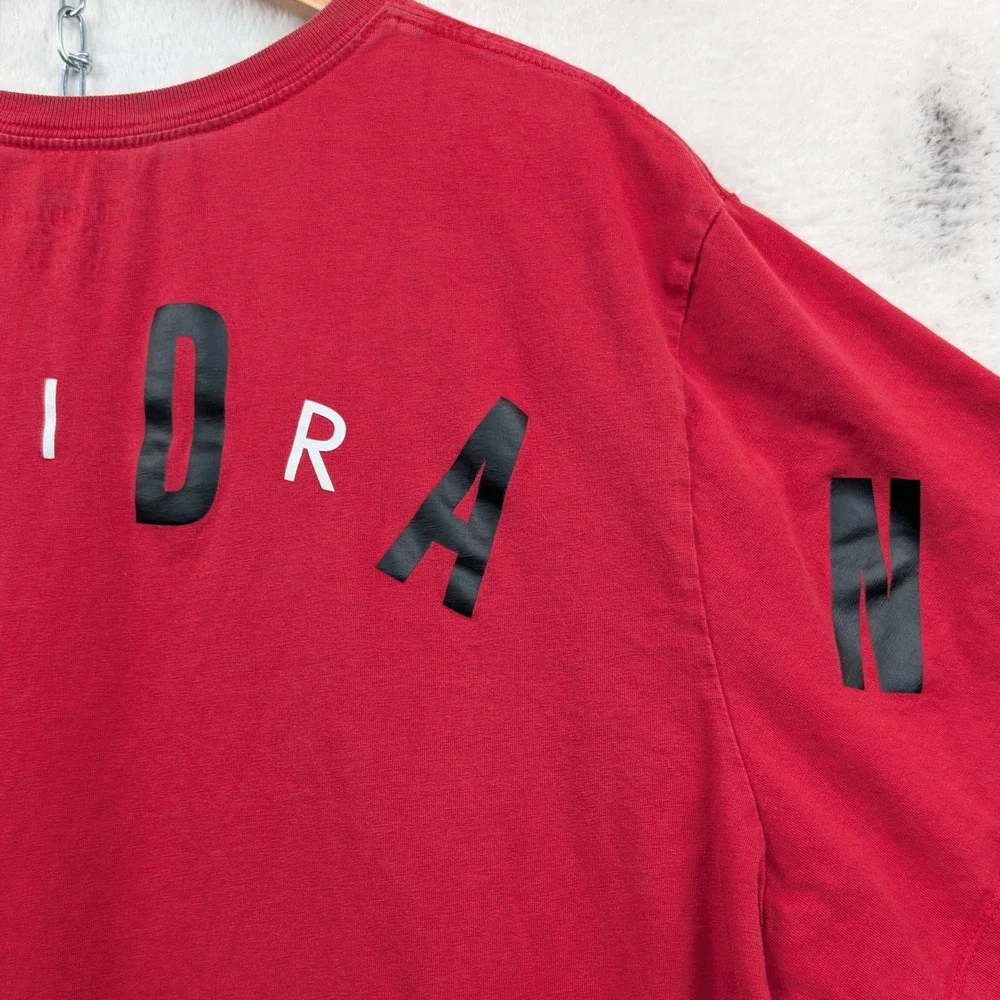 Michael Jordan T-Shirt Men's 3XL Red Jumpman Basketball Athletic AOP Streetwear